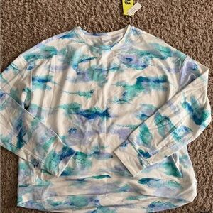 All in Motion Blue and Green Long Sleeve Shirt